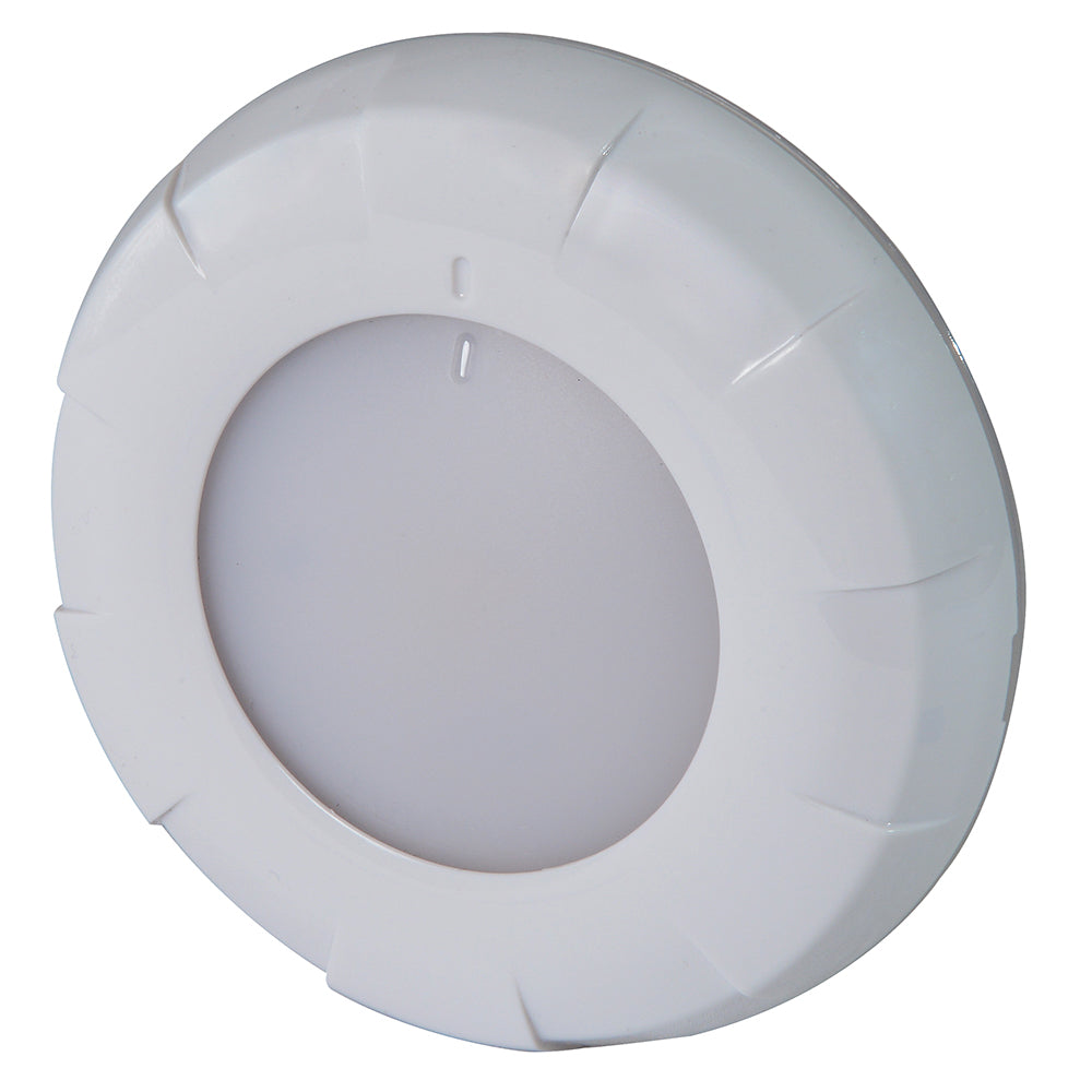 Lumitec Aurora LED Dome Light - White Finish - White/Blue Dimming [101075]