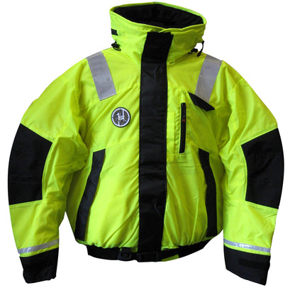 First Watch AB-1100 Flotation Bomber Jacket - Hi-Vis Yellow/Black - Small [AB-1100-HV-S]