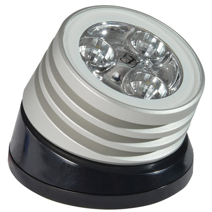 Lumitec Zephyr LED Spreader/Deck Light -Brushed, Black Base - White Non-Dimming [101326]