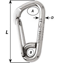 Load image into Gallery viewer, Wichard Asymmetric Carbine Hook - Length 120mm - 15/32&quot; [02327]
